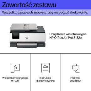 HP OfficeJet Pro 8132e Bezprzewodowe All-in-One W kolorze Drukarka, Instant Ink; Drukowanie dwustronne