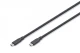 Digitus Kabel połączeniowy silikonowy USB-C-USB-C | USB 4 ver.2.0 80Gbps | 8K@60Hz | PD 3.1 240W| 0,5m | czarny