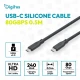 Digitus Kabel połączeniowy silikonowy USB-C-USB-C | USB 4 ver.2.0 80Gbps | 8K@60Hz | PD 3.1 240W| 0,5m | czarny