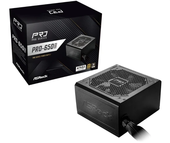 ASRock Zasilacz PRO-650G 650W 80PLUS GOLD NON MODULAR