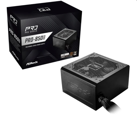 ASRock Zasilacz PRO-850B 850W 80PLUS BRONZE NON MODULAR