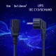 Qoltec Kabel zasilający wtyczka kątowa SCHUKO CEE 7/7 (E/F) IEC C13 3x1.0mm2 Czysta miedź Cu 5m