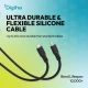 Digitus Kabel połączeniowy silikonowy USB-C-USB-C | USB 4 ver.2.0 80Gbps | 8K@60Hz | PD 3.1 240W| 1,5m | czarny