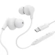Hama Słuchawki douszne Curly USB-C białe
