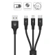 Unitek Kabel USB-A 3w1 USB-C/microUSB/ Lightning czarny C14049BK