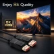 Qoltec Kabel DisplayPort M/M v2.1 | 40G | 0.5m