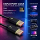 Qoltec Kabel DisplayPort M/M v2.1 | 80G | 0.5m