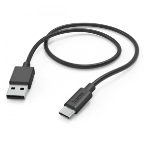 Hama Kabel ładujący USB-A USB-C 1m czarny