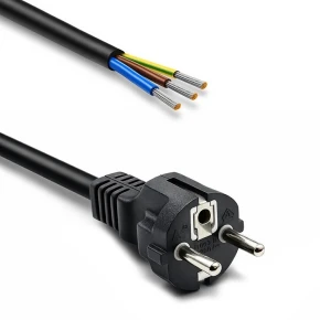 Qoltec Kabel zasilający SCHUKO CEE 7/7 (E/F) | miedź Cu | odizolowany lutowany | 3x1.5mm2 | 1.8m