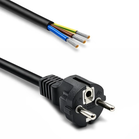 Qoltec Kabel zasilający SCHUKO CEE 7/7 (E/F) | miedź Cu | odizolowany lutowany | 3x1.5mm2 | 1.8m