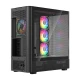 MODECOM Obudowa VOLCANO AQ300 MID RGB GLASS 4 wentylatory czarna