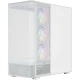 MODECOM Obudowa VOLCANO AQ300 MID RGB GLASS 4 wentylatory biała