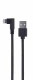 Gembird Kabel USB - do 8 pin kątowy w oplocie tekstylnym, 0.2m, czarny