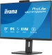 IIYAMA Monitor 27 cali Prolite XB2797QSNPH-B1,IPS,QHD,CAM,MIC,HDMI, DP, 4xUSB,75Hz, USB-C DOCK  96W, RJ45,KVM, 2x2W, 5MP WINDOWS HELLO, HAS 150,  350C