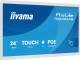 IIYAMA Monitor 24 cale TW2424AS-W3P POJ.10PKT.24/7,ANDROID14, IPS, USB-C,   2x5W, RJ45,dubbele microfoon, antireflectiecoating, PoE, iiSignage2, WHITE