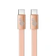 TB Kabel USB C - USB C 1m płaski brzoskwiniowy