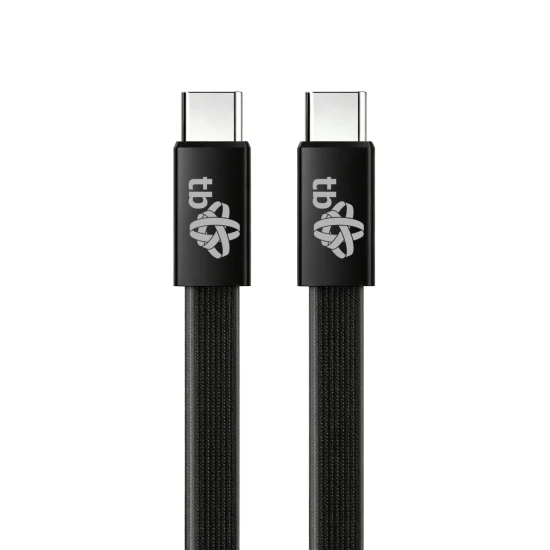TB Kabel USB C - USB C 1m płaski czarny