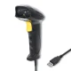 Qoltec Laserowy czytnik kodów kreskowych 1D | USB | Czarny