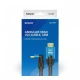 Savio Kabel HDMI (M) v2.1, 1,8m, kątowy, 8K, miedź, niebiesko-czarny, złote końcówki, ethernet/3D, CL-147