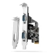 AXAGON PCEA-S2N Kontroler PCIe 2x port szeregowy RS232 250 Kbps, w zestawie SP &amp; LP