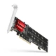 AXAGON PCEM2-ND Kontroler PCIe x 8, 2x slot M.2 NVMe M-key RAID wsparcie dla płyt bez bifurkacji, w zestawie, SP &amp; LP