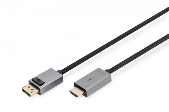 Digitus Kabel adapter DisplayPort - HDMI 4K 30Hz DP/HDMI M/M 1,8m