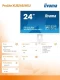 IIYAMA Monitor 23.8 cala XUB2492HSU-W5 IPS,HDMI,DP,VGA,USB,HAS(150mm),biały