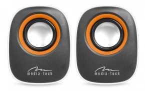 Media-Tech IBO - GŁOŚNIKI STEREO ZASILANE Z PORTU USB, RMS 6W, REGULACJA    GŁOŚNOSCI, BIAŁE