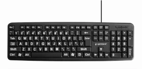 Gembird Klawiatura standardowa USB dla seniora