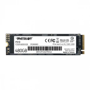 Patriot P310 480GB M.2 2280 1700/1500 PCIe NVMe Gen3 x 4 Dysk SSD P310P480GM28
