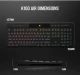 Corsair Klawiatura K100 RGB Air Wireless Ultra Thin Cherry MX