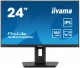 IIYAMA Monitor 23.8 cala ProLite XUB2492QSU-B1 IPS,QHD,USB-C,100Hz,3xUSB(3.2),HDMI,DP  300cd/m2,FreeSync,2x2W,HAS(150mm),PIVOT