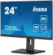 IIYAMA Monitor 23.8 cala ProLite XUB2492QSU-B1 IPS,QHD,USB-C,100Hz,3xUSB(3.2),HDMI,DP  300cd/m2,FreeSync,2x2W,HAS(150mm),PIVOT