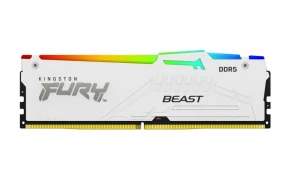 Kingston Pamięć DDR5 Fury Beast RGB 32GB(2*16GB)/6000 CL40 biała